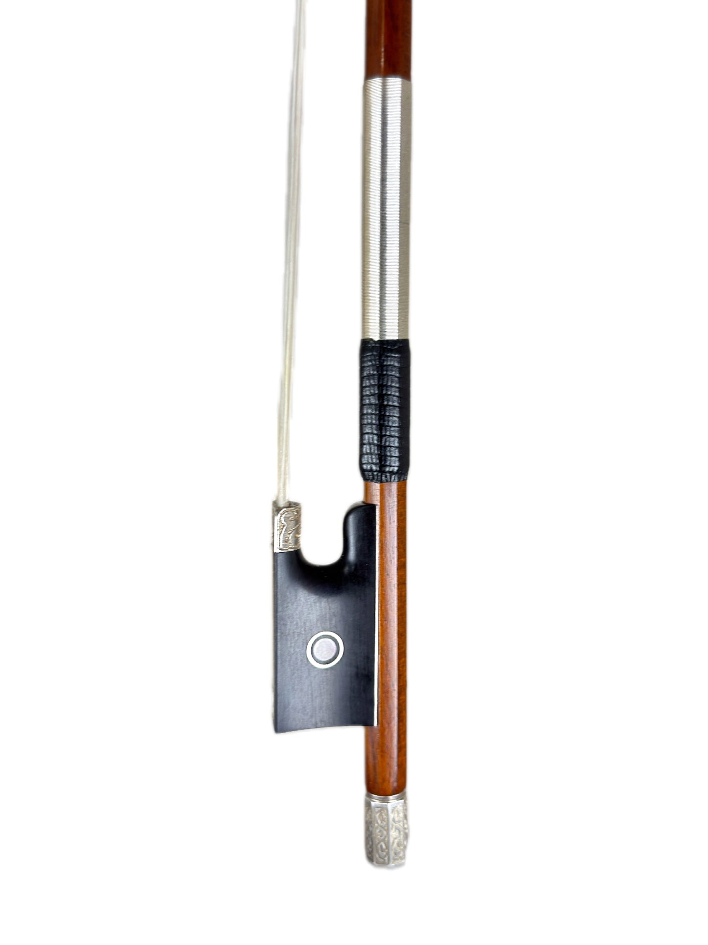 Violin Bow Carved Silver Frog