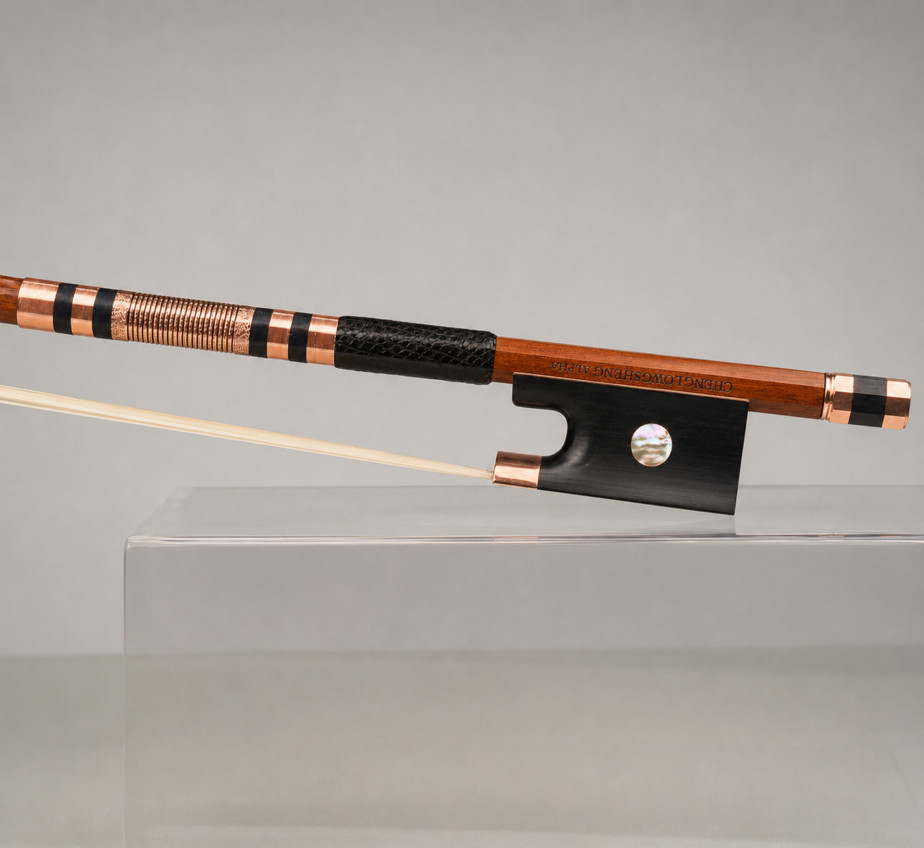 Cheng Longsheng Atelier Gold Mounted Pernambuco Violin Bow